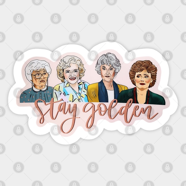 Stay Golden Golden Girls tv show Sticker by sudaisgona